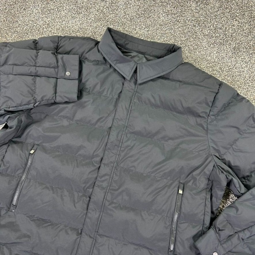 Tesla Black Full Zip Puffer Jacket Snap Collar‎ Mens XXXL Workwear 3XL Pockets